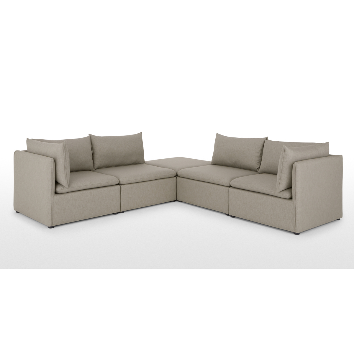 Victor 4 Seat Corner Sofa With Multi Storage, Portland Grey – image 3