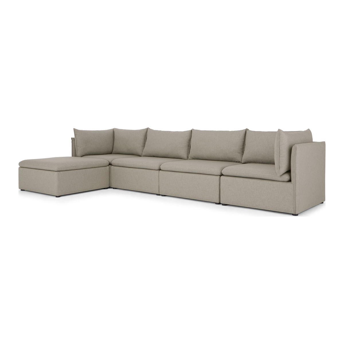 Victor 4 Seat Corner Sofa With Multi Storage, Portland Grey – image 1