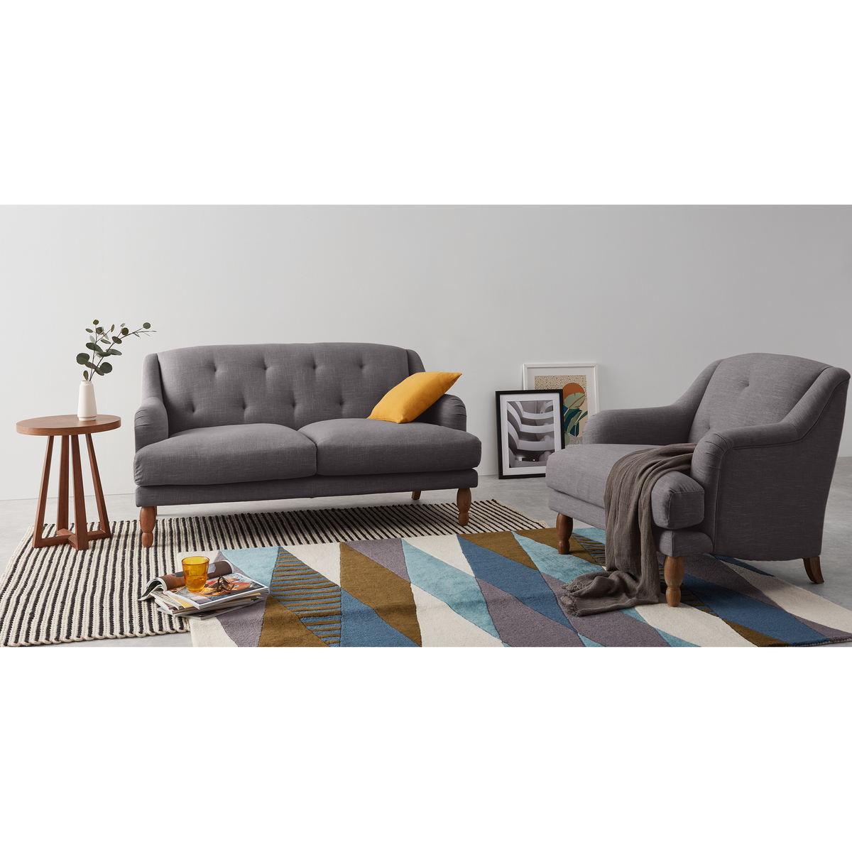 Ariana 2 Seater Sofa, Graphite Grey – image 3