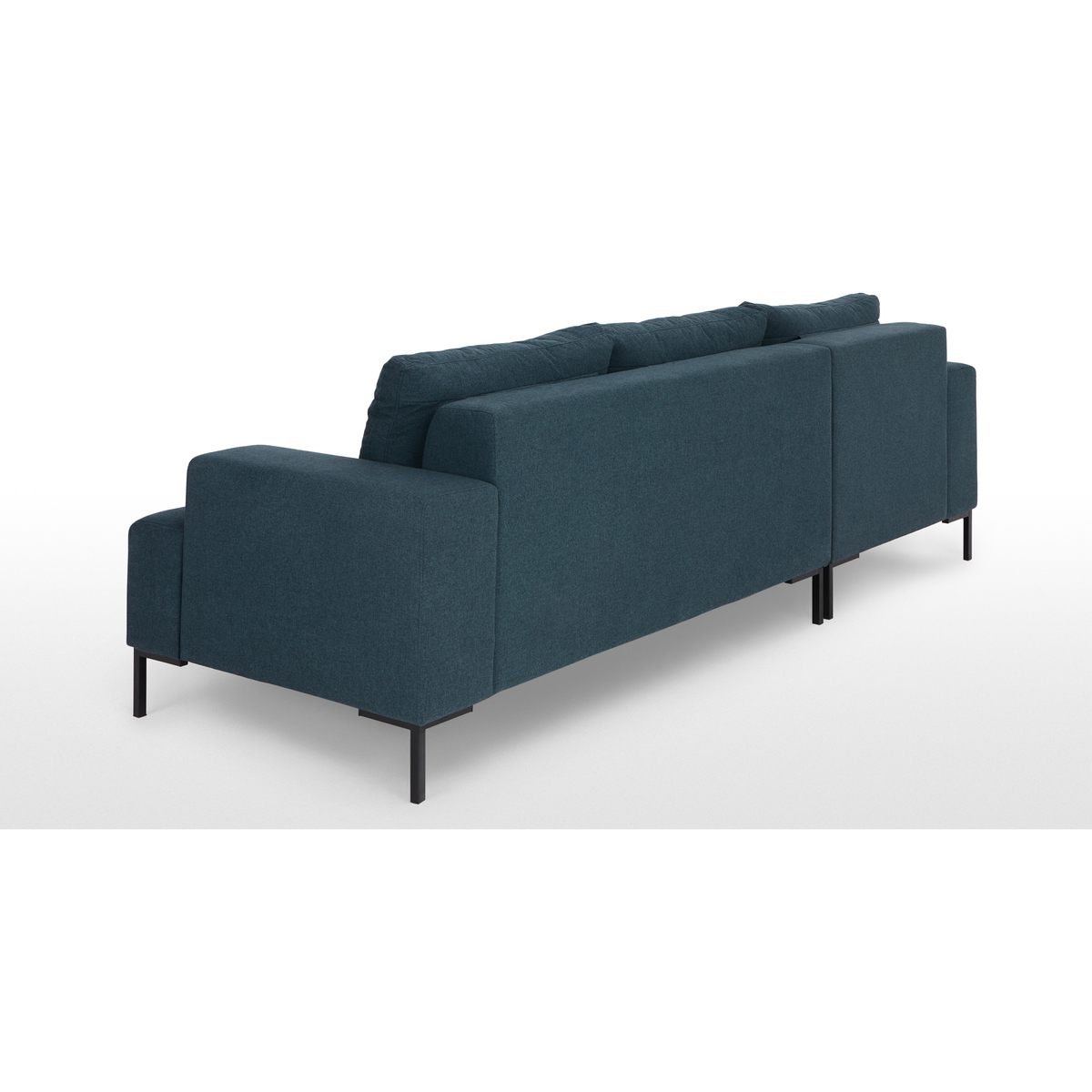 MADE Essentials Oskar Left Hand Facing Chaise End Corner Sofa  With Table, Aegean Blue – image 3