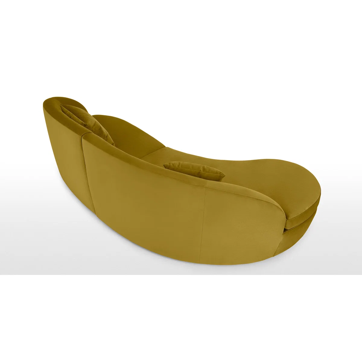 Reisa Left Hand Facing Chaise End Sofa, Vintage Gold Velvet – image 5
