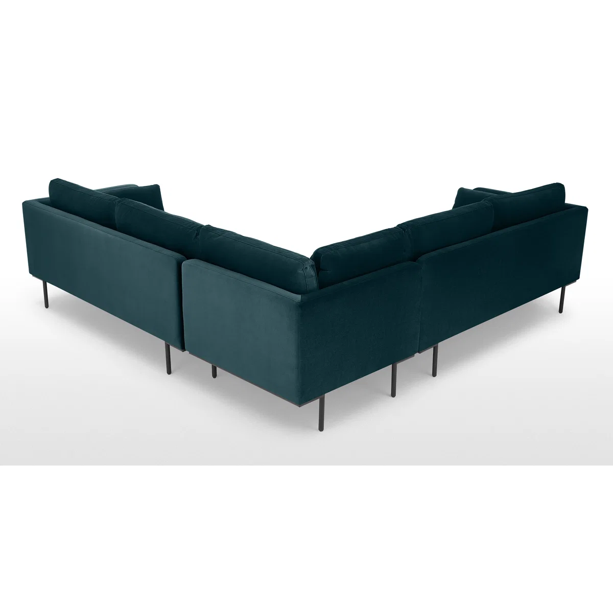 Harlow Corner Sofa, Steel Blue Velvet – image 5