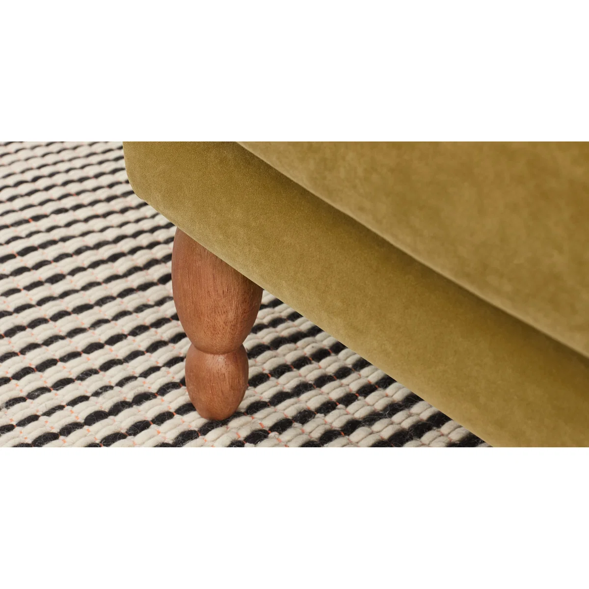 Ariana 3 Seater Sofa, Ochre Velvet – image 3