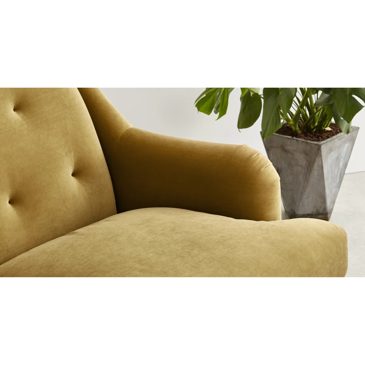 Ariana 3 Seater Sofa, Ochre Velvet – image 5