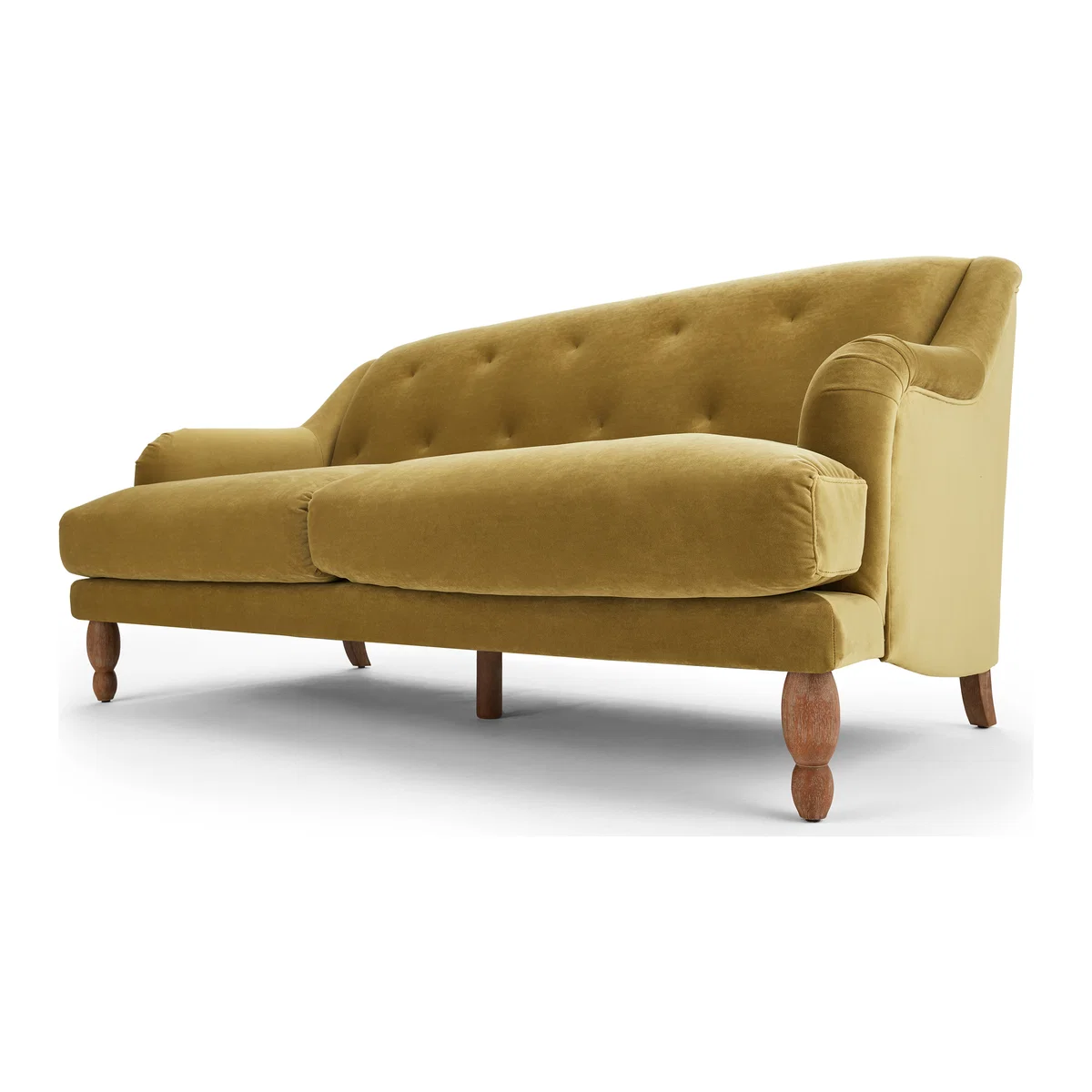 Ariana 3 Seater Sofa, Ochre Velvet – image 1