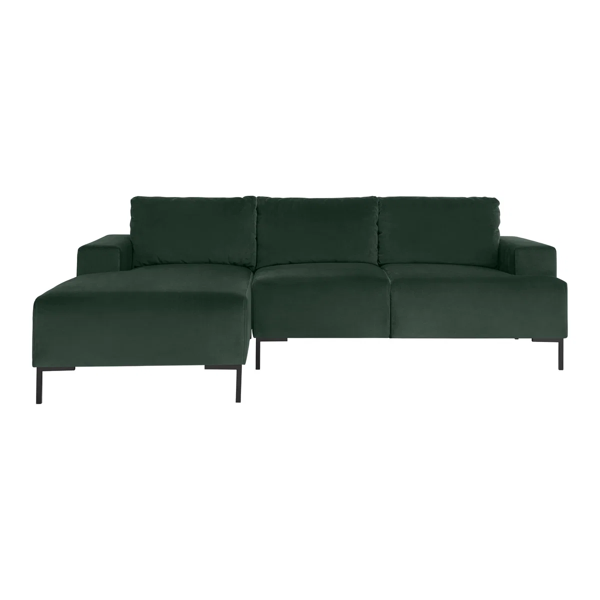Frederik 3 Seater Left Hand Facing Compact Corner Chaise End Sofa, Autumn Green Velvet – image 2