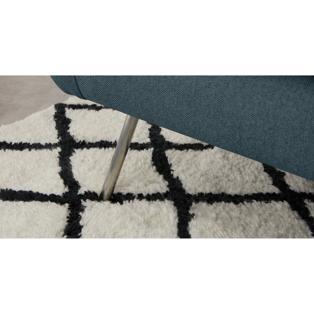 Reece 3 Seater Sofa, Mina Earl Blue with Metal Legs – image 3
