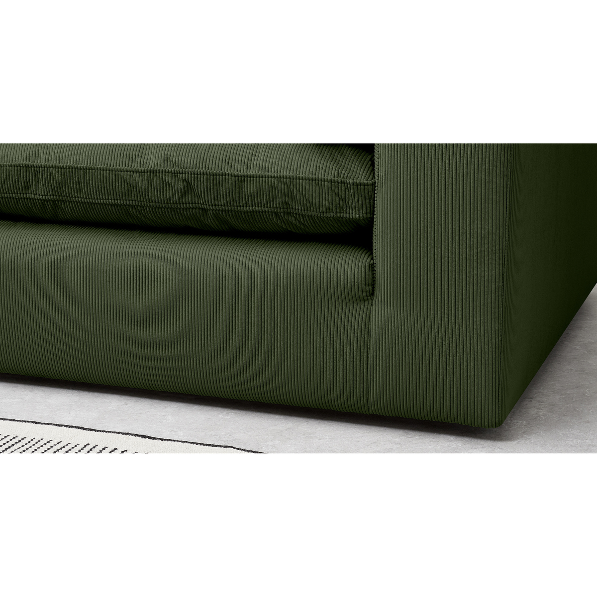 Samona Left Hand Facing Full Corner Sofa, Sage Corduroy Velvet – image 4