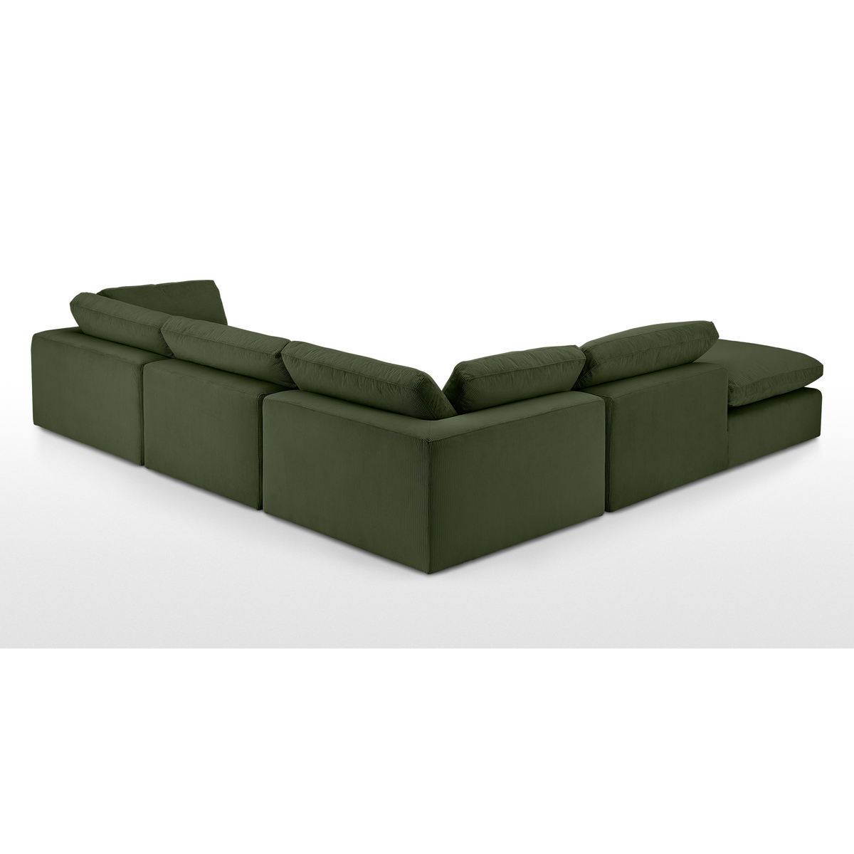 Samona Left Hand Facing Full Corner Sofa, Sage Corduroy Velvet – image 5