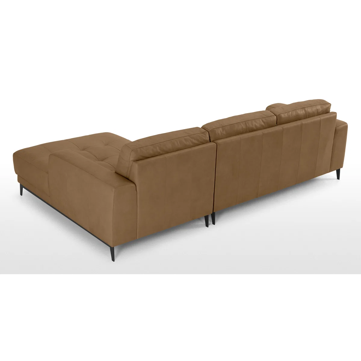 Luciano Right Hand Facing Corner Sofa, Pale Tan Leather – image 5