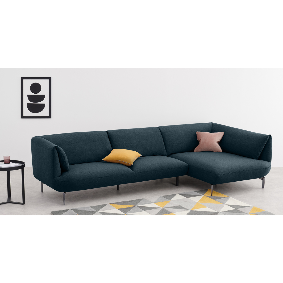 Inka Right Hand Facing Chaise End Corner Sofa, Aegean Blue – image 3