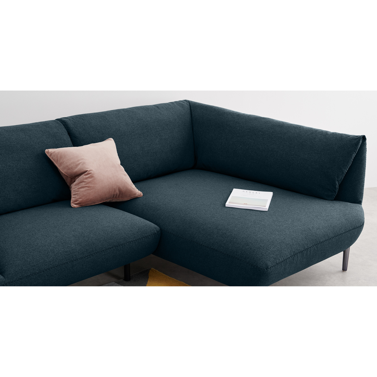 Inka Right Hand Facing Chaise End Corner Sofa, Aegean Blue – image 6