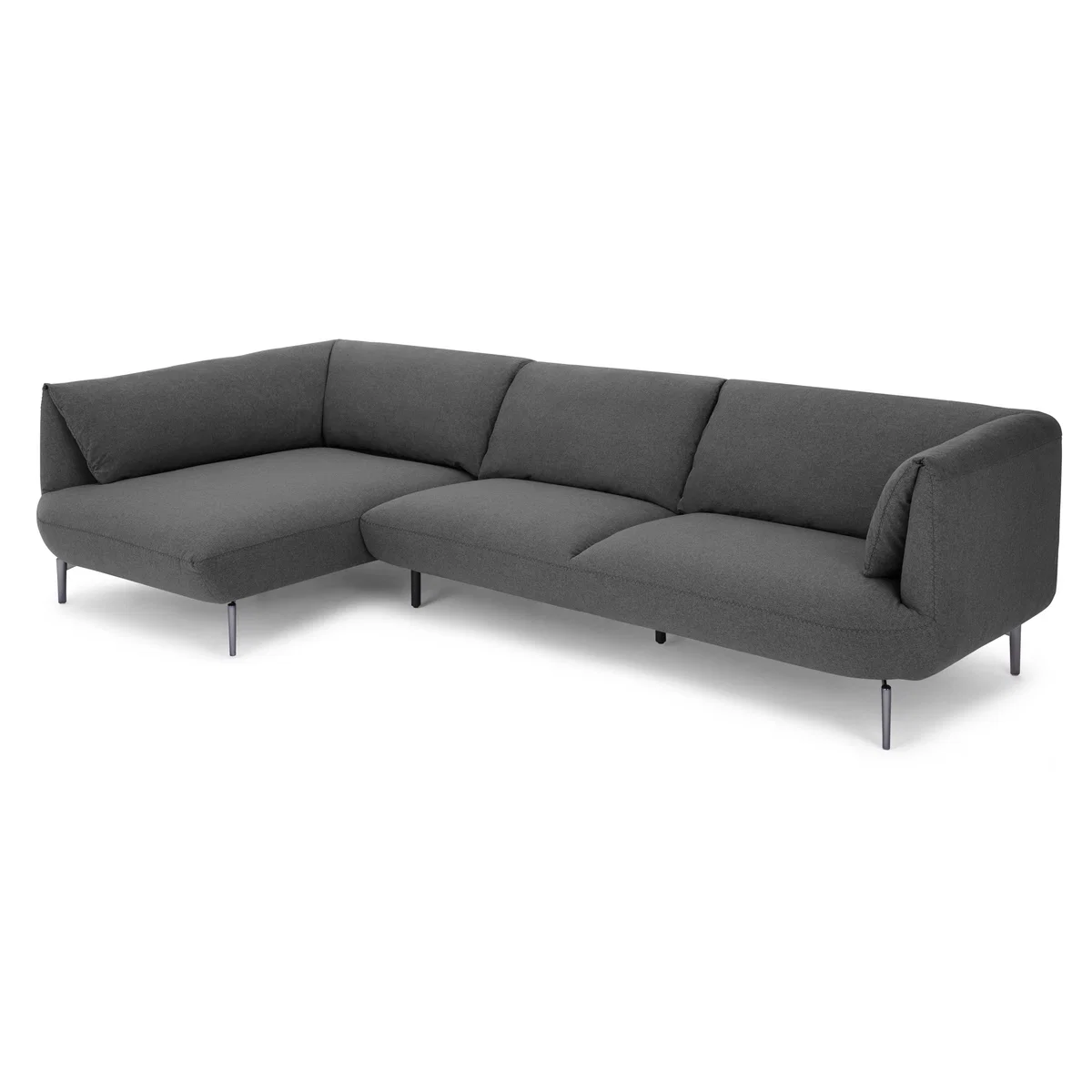 Inka Left Hand Facing Chaise End Corner Sofa, Marl Grey – image 2