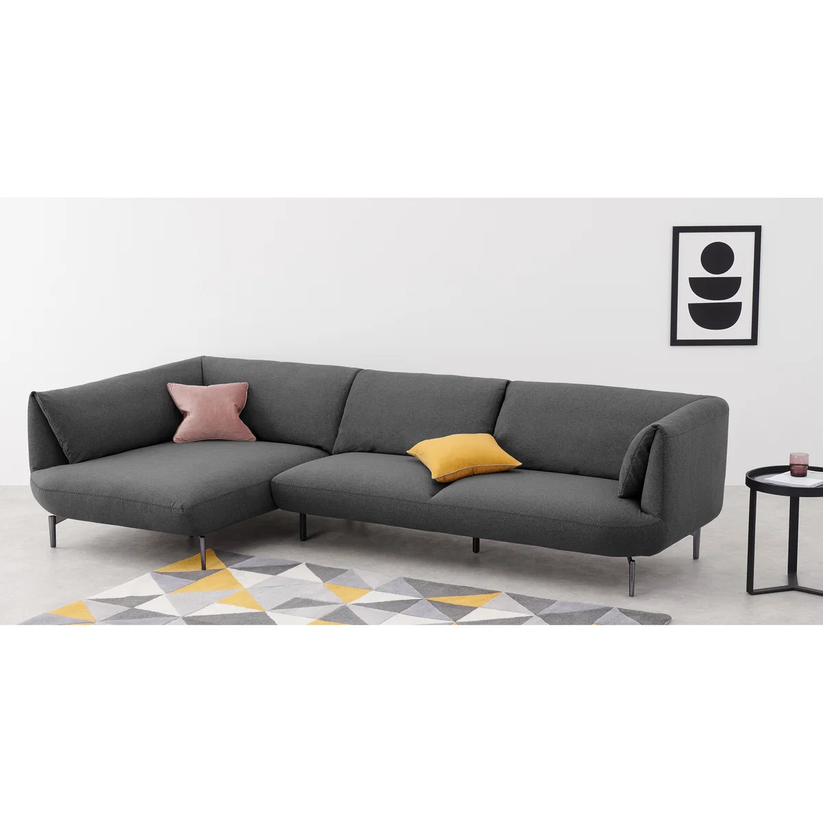 Inka Left Hand Facing Chaise End Corner Sofa, Marl Grey – image 3