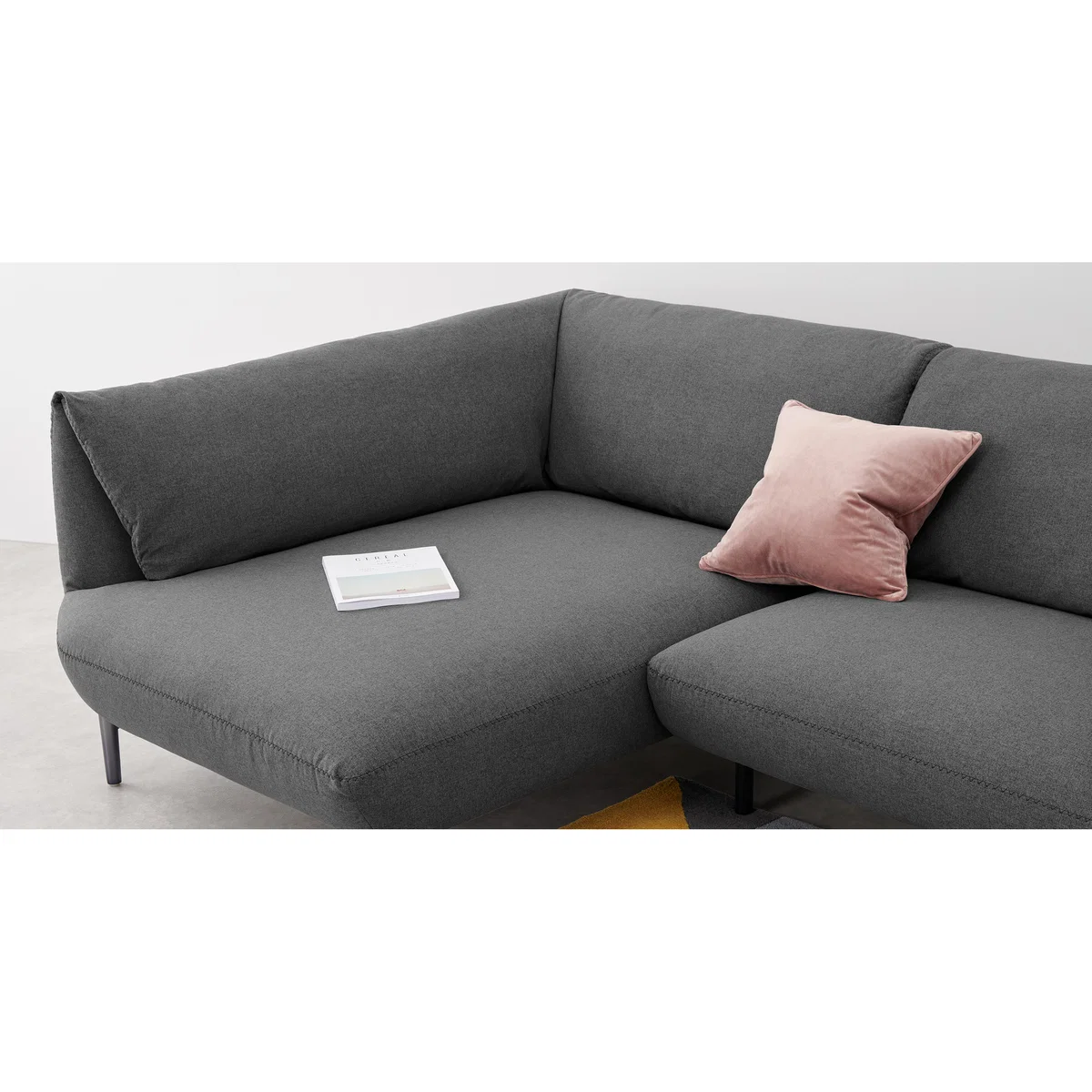 Inka Left Hand Facing Chaise End Corner Sofa, Marl Grey – image 6