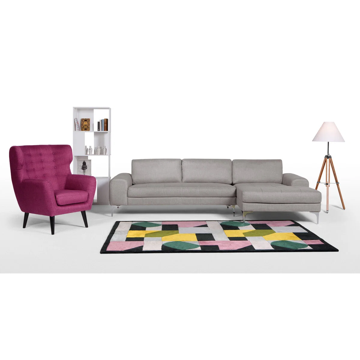 Vittorio Right Hand Facing Chaise End Corner Sofa, Pearl Grey – image 2