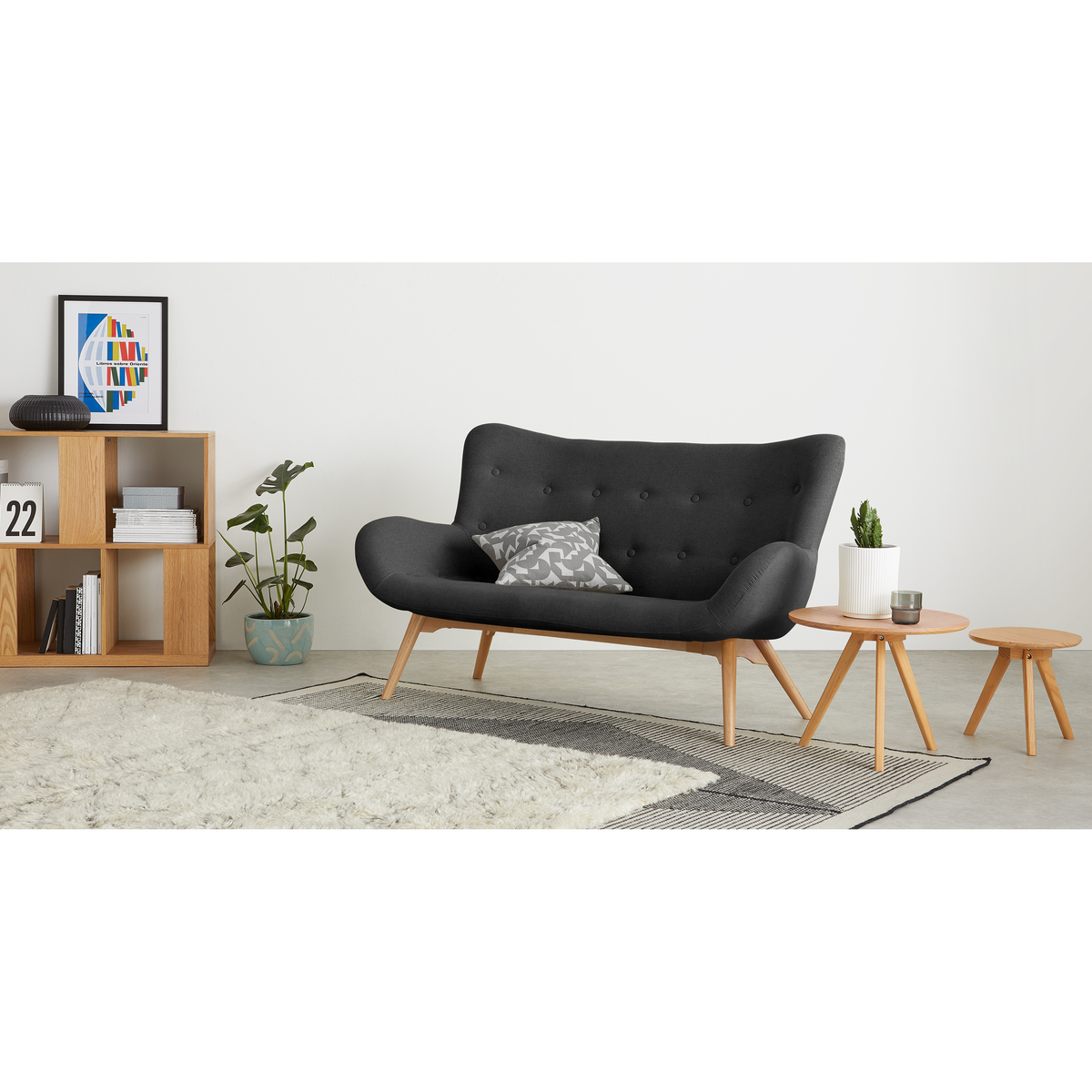 Doris 2 Seater Sofa, Shetland Slate – image 3