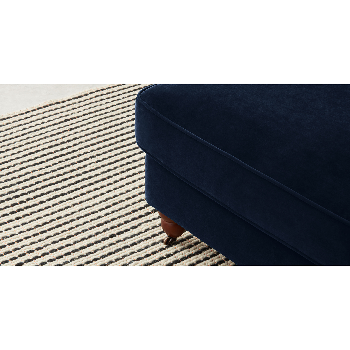 Orson Left Hand Facing Chaise End Corner Sofa, Ink Blue Velvet – image 3