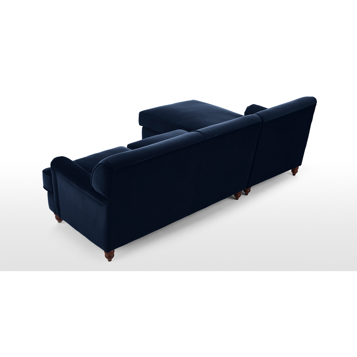 Orson Left Hand Facing Chaise End Corner Sofa, Ink Blue Velvet – image 4