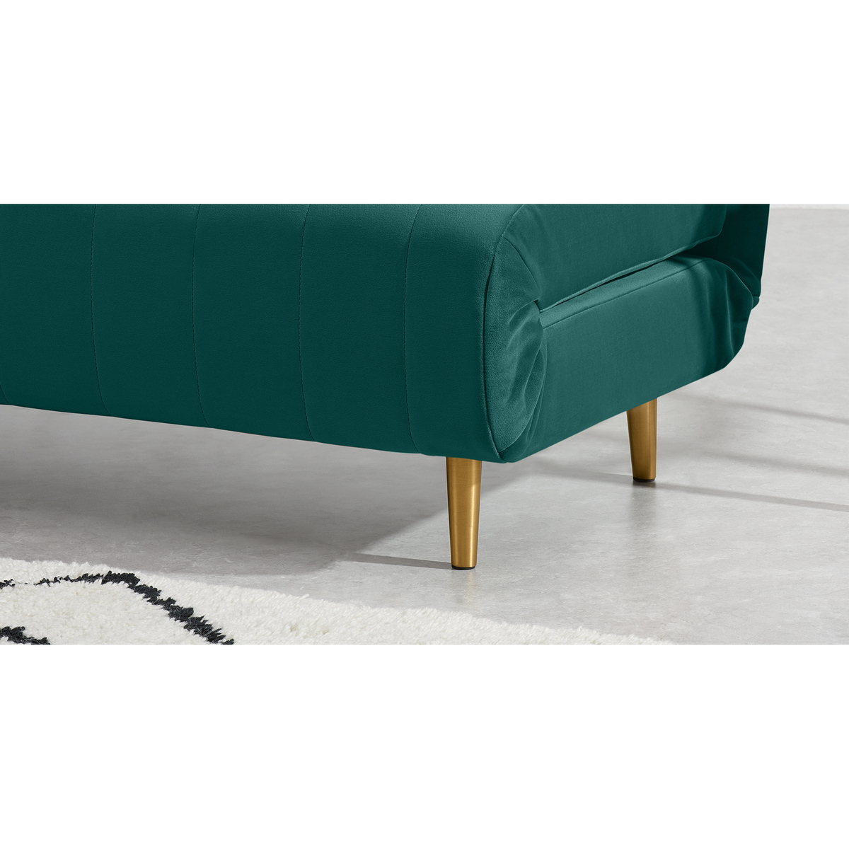 Bessie Small Sofa Bed, Seafoam Blue Velvet – image 4