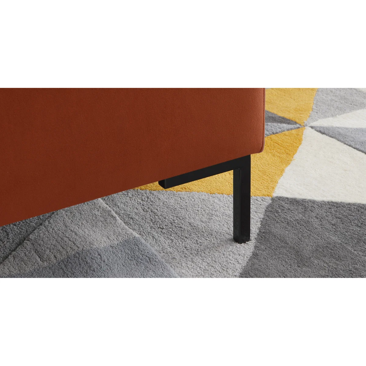 Frederik 3 Seater Left Hand Facing Compact Corner Chaise End Sofa, Nutmeg Orange Velvet – image 4
