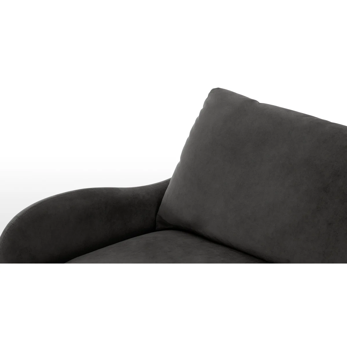Sofia 3 Seater Sofa, Plush Asphalt Velvet – image 6