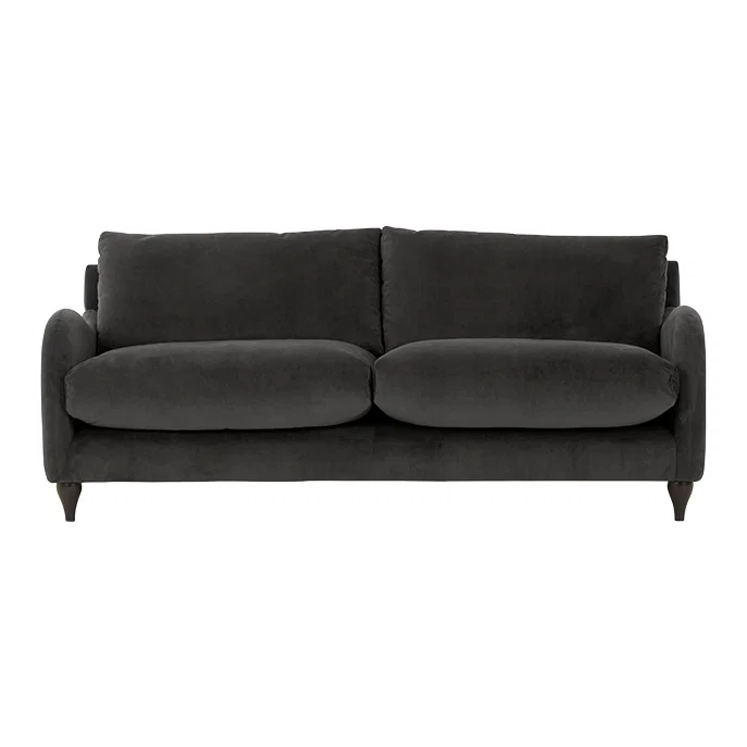 Sofia 3 Seater Sofa, Plush Asphalt Velvet – image 2