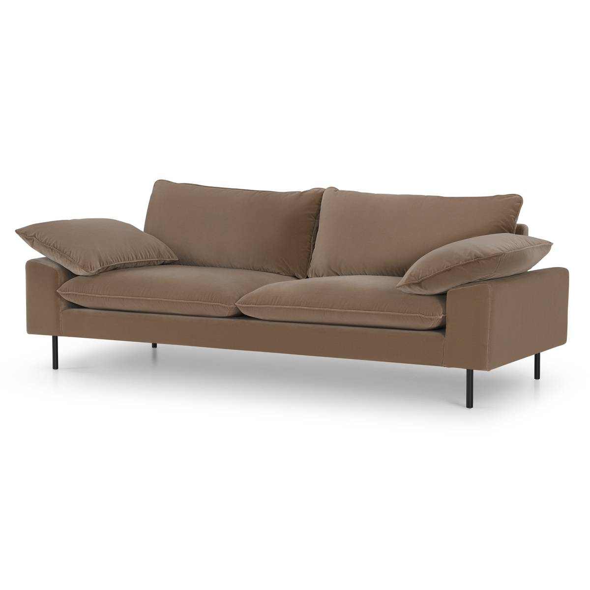 Fallyn 3 Seater Sofa, Mink Cotton Velvet – image 2
