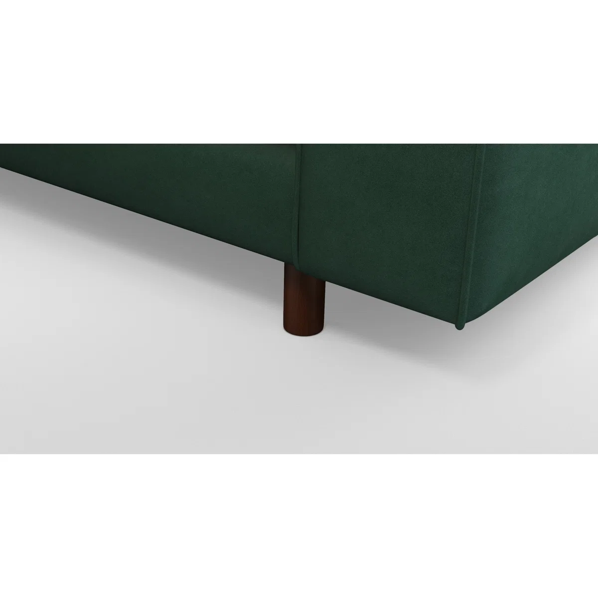 Content by Terence Conran Tobias, 2 Seater Sofa, Plush Hunter Green Velvet, Dark Wood Leg – image 4