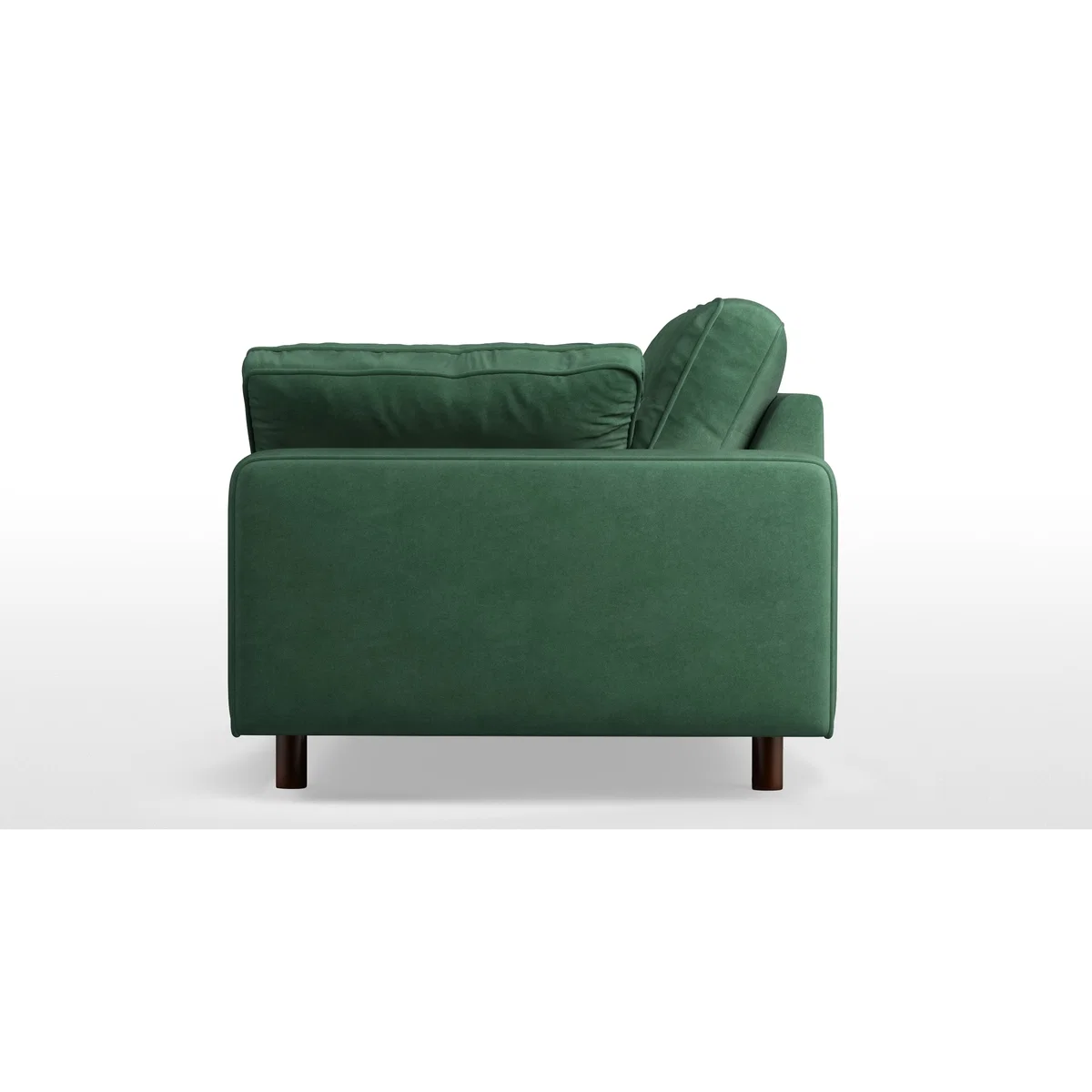 Content by Terence Conran Tobias, 2 Seater Sofa, Plush Hunter Green Velvet, Dark Wood Leg – image 6