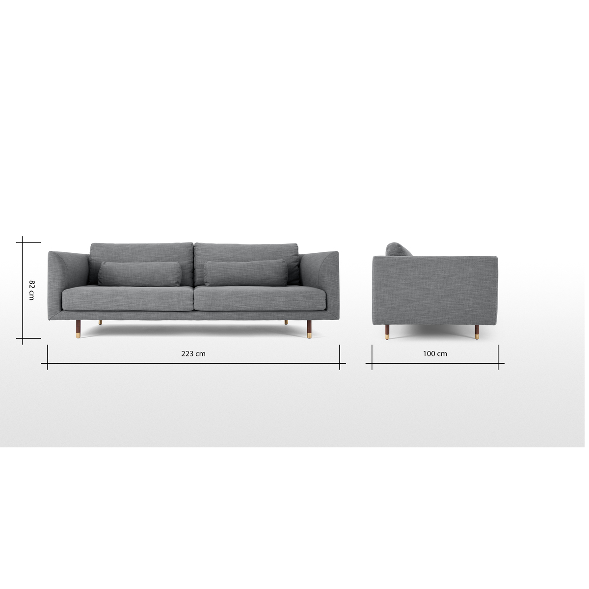 Jules 3 Seater Sofa, Austria Grey – image 8