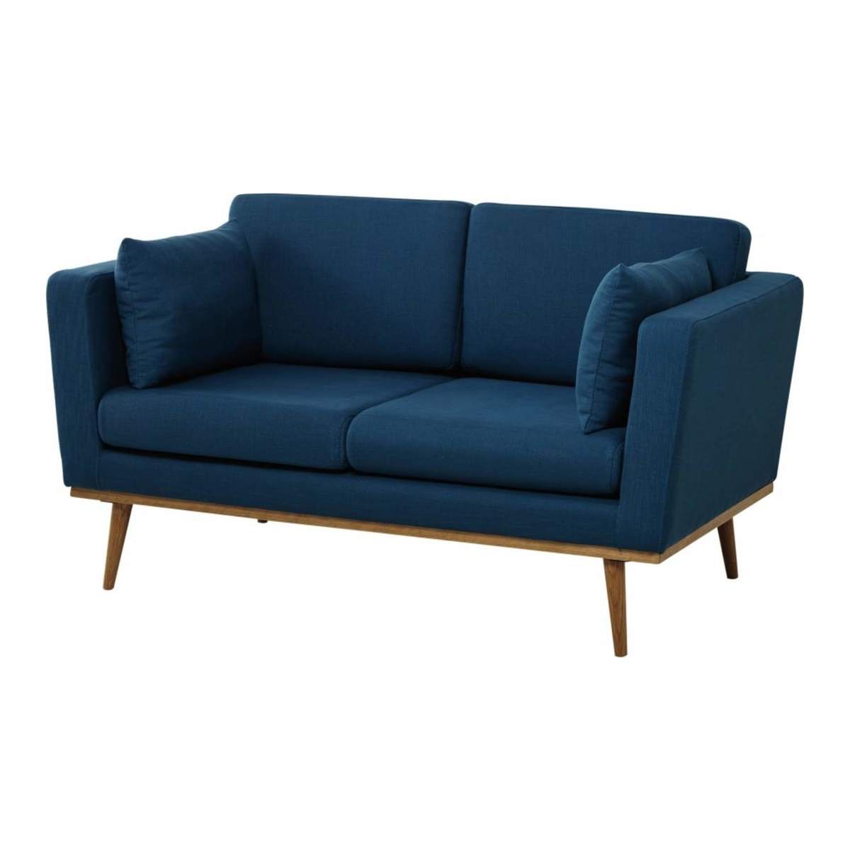 2-Seater Fabric Sofa in Petrol Blue Timeo – image 1