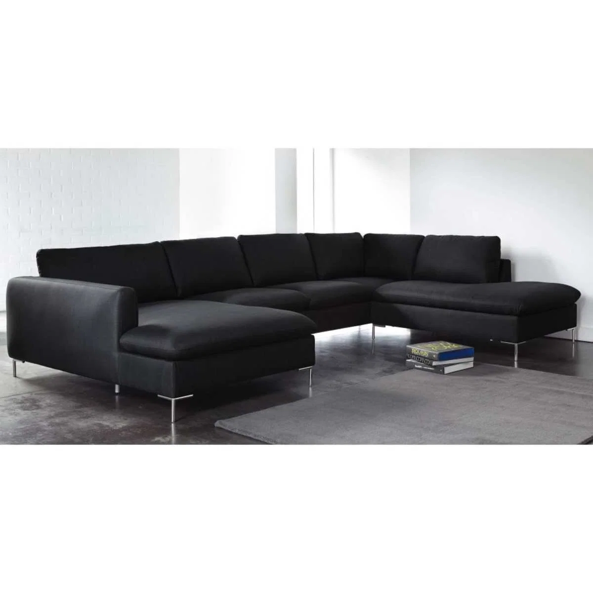 Fabric 7-Seater Corner Sofa, Charcoal Grey City – image 5