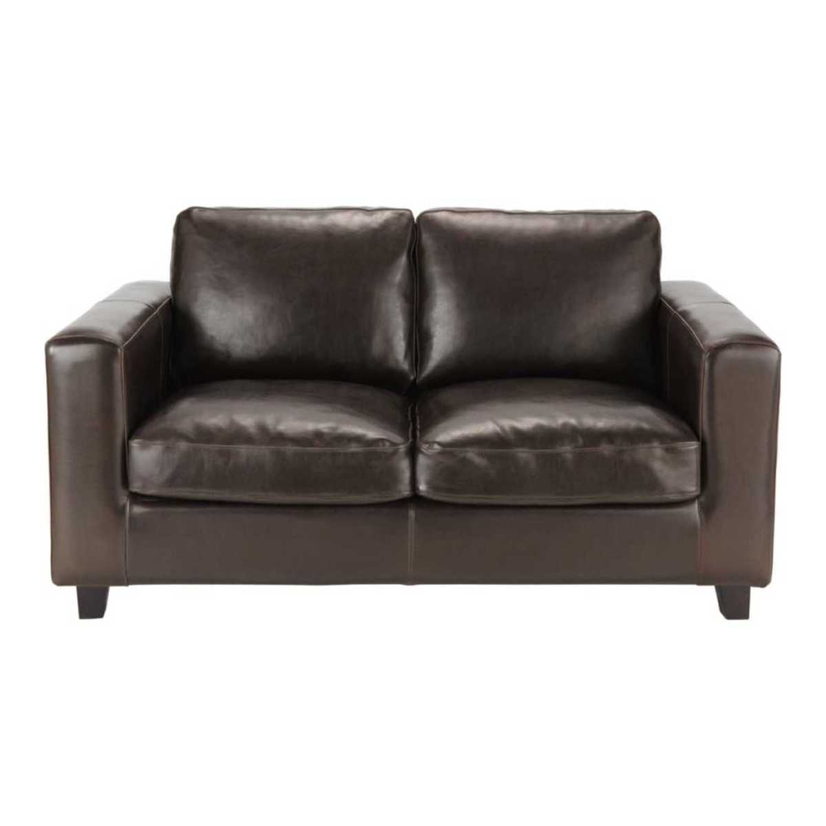 2-Seater Split Leather Sofa in Brown Kennedy – image 1