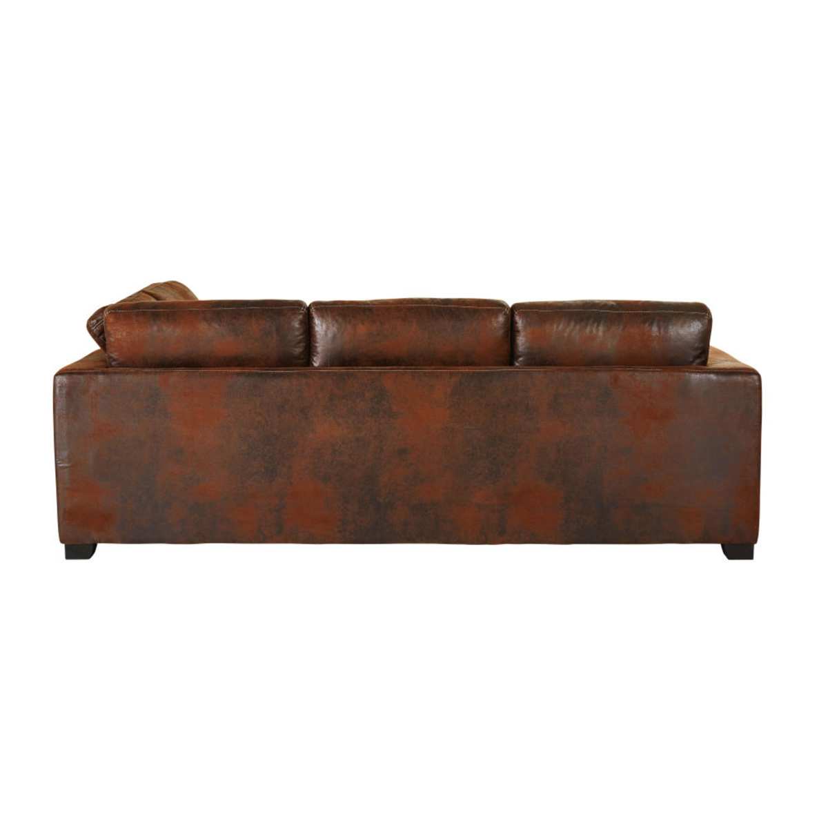 Brown 5-Seater Microsuede Right-Hand Corner Sofa Bed Kennedy – image 3