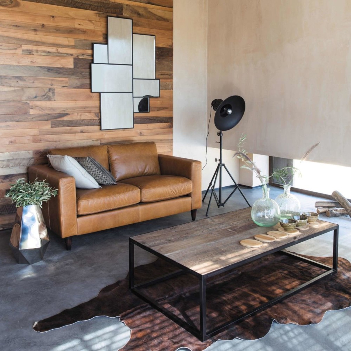 2-Seater Leather Vintage Sofa in Camel Henry – image 5