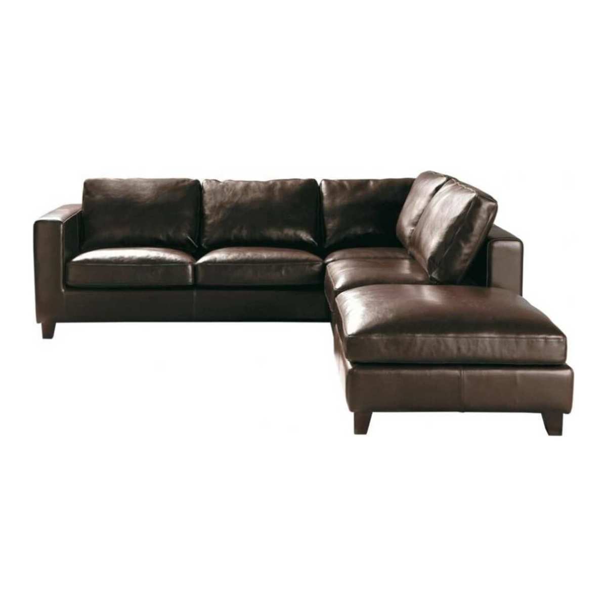 5-Seater Split Leather Corner Sofa Bed in Brown Kennedy – image 2