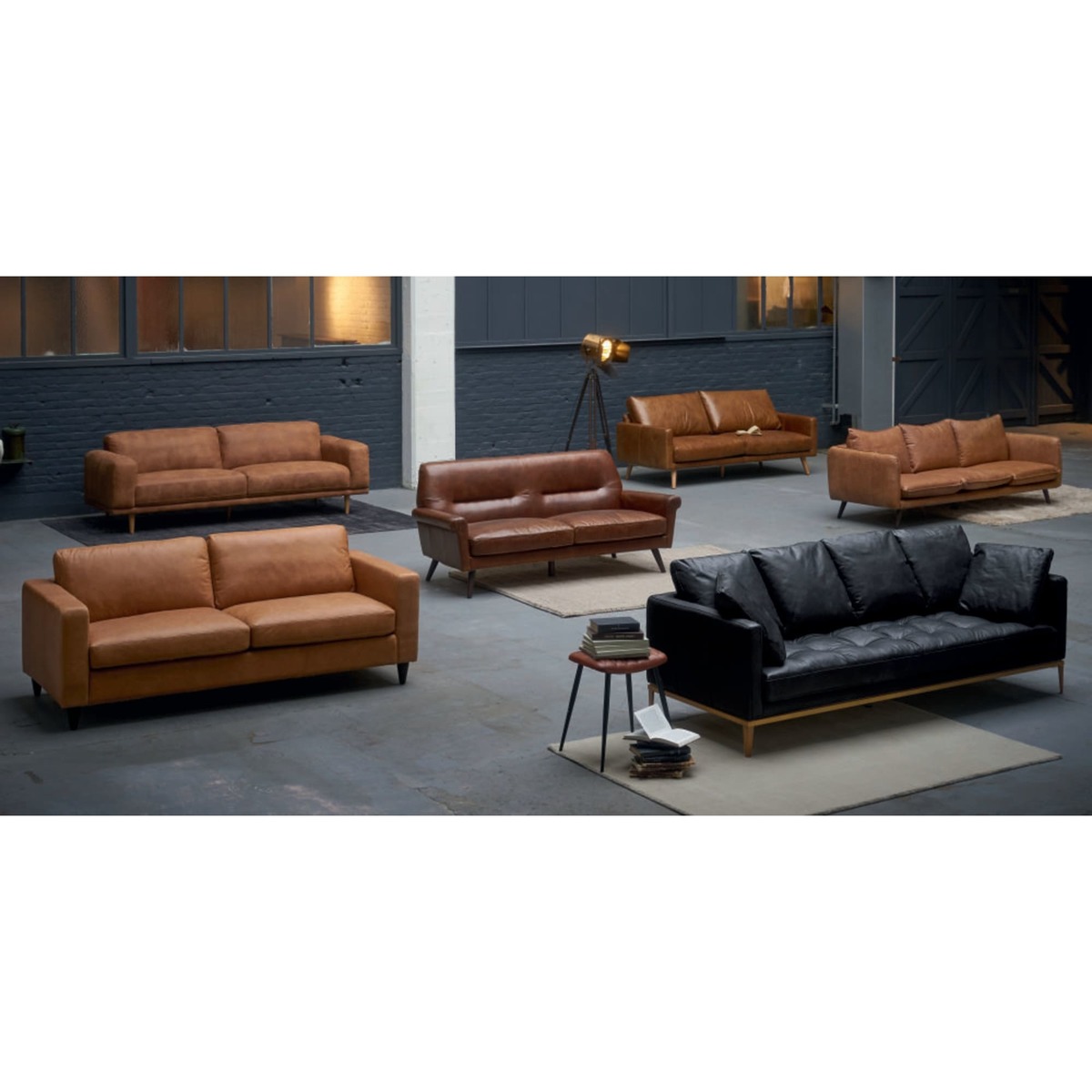 3-Seater Leather Vintage Camel Sofa Henry – image 2