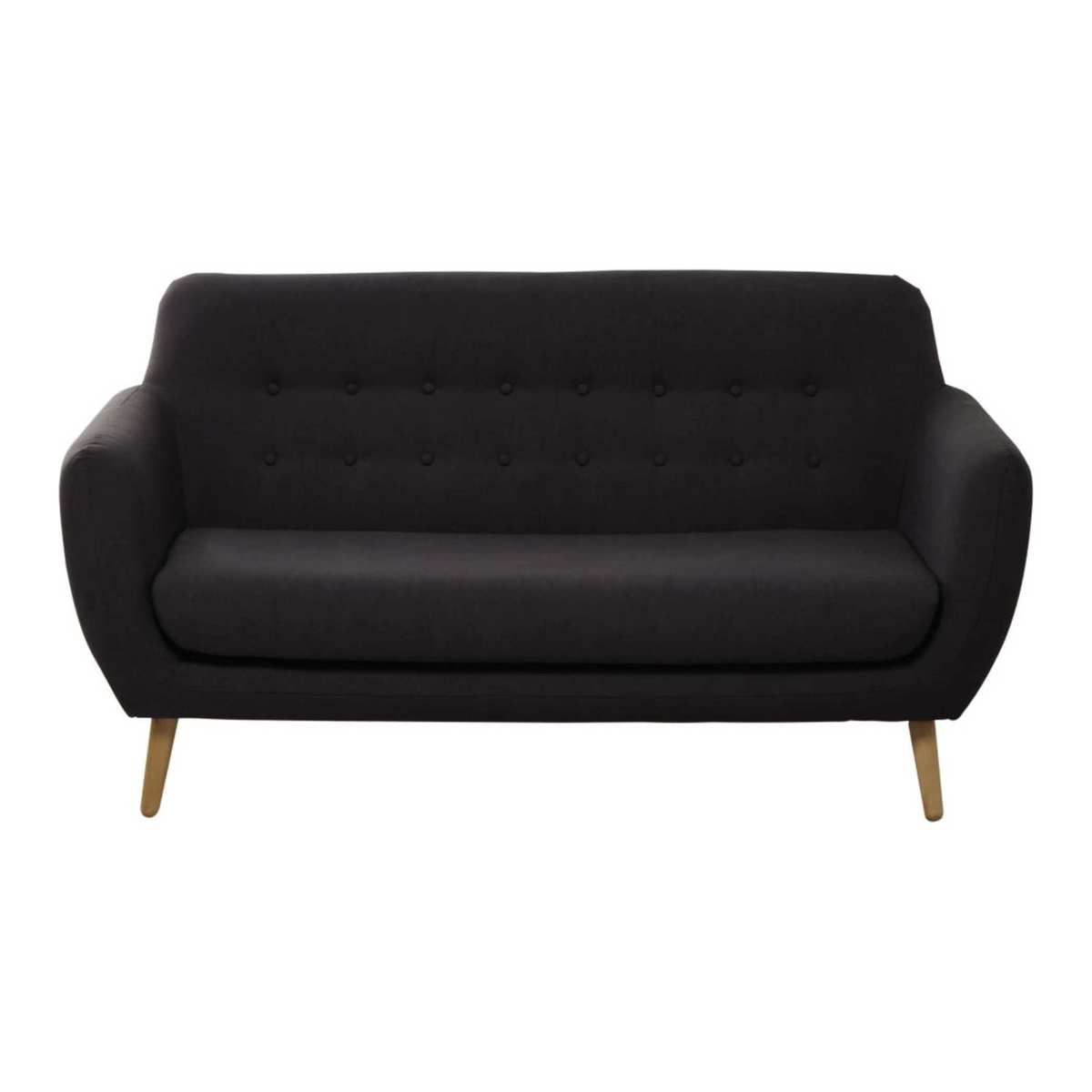 Scandinavian Charcoal Grey Fabric 2 3-Seater Sofa Iceberg – image 2