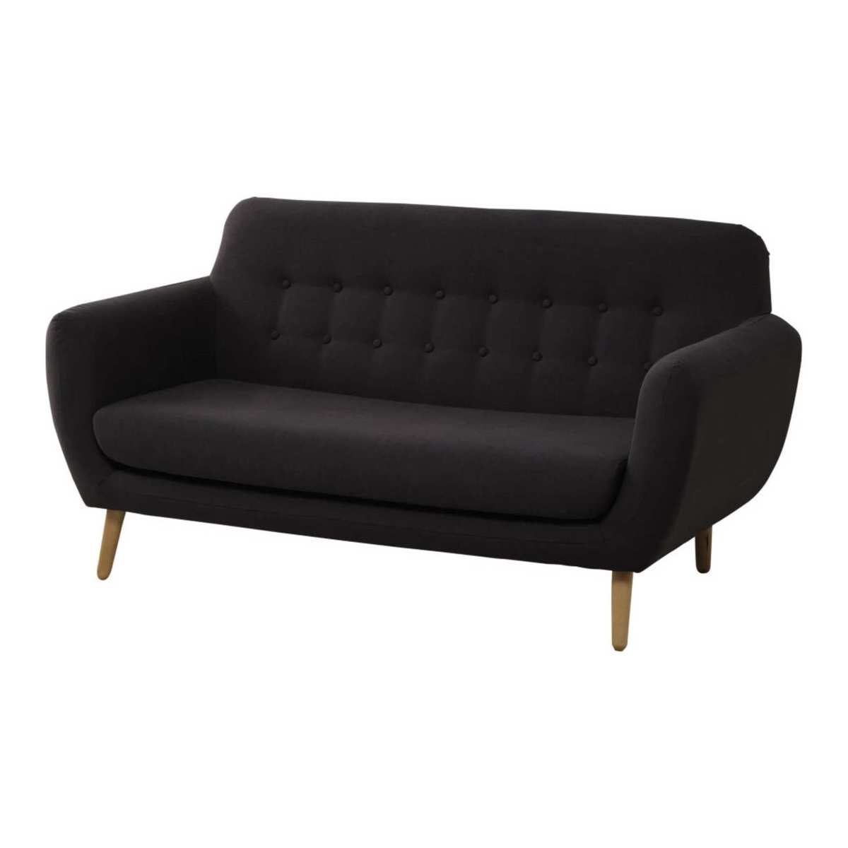 Scandinavian Charcoal Grey Fabric 2 3-Seater Sofa Iceberg – image 1
