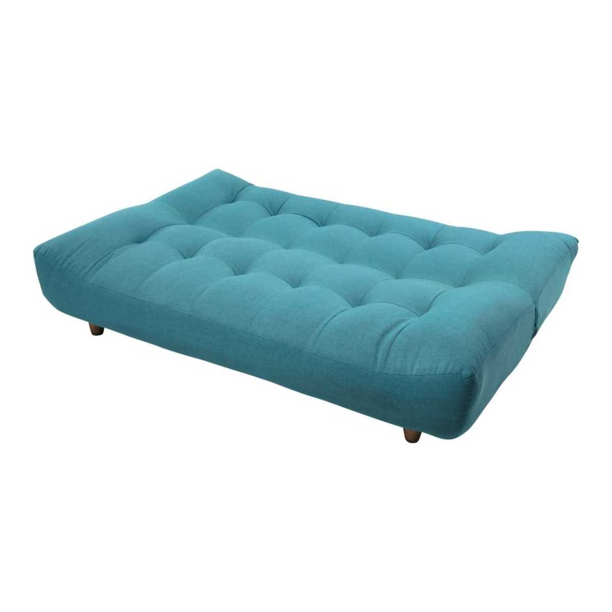 3-Seater Clic Clac Sofa Bed in Turquoise Blue Cloud – image 2