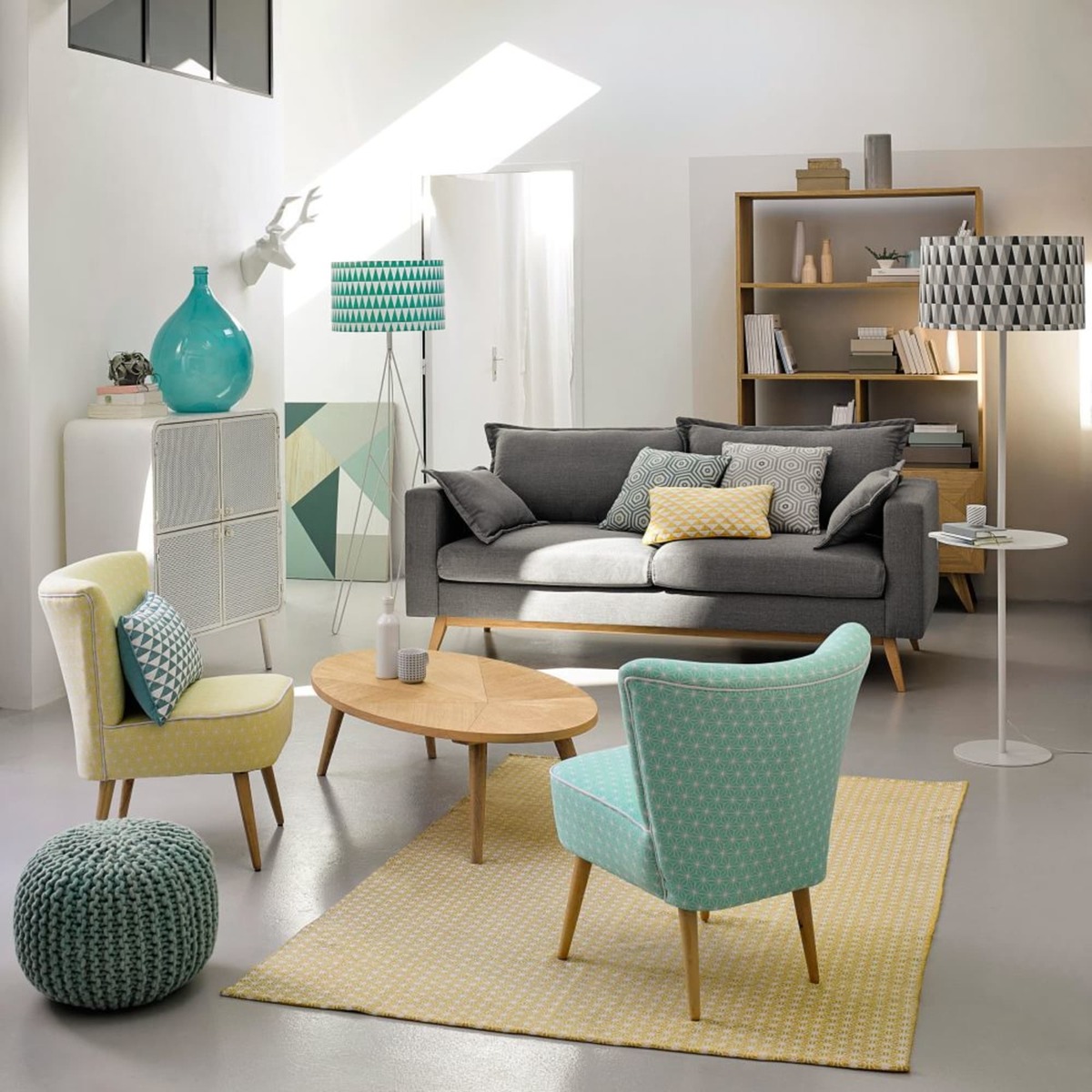 Scandinavian 3-Seater Light Grey Sofa Duke – image 6