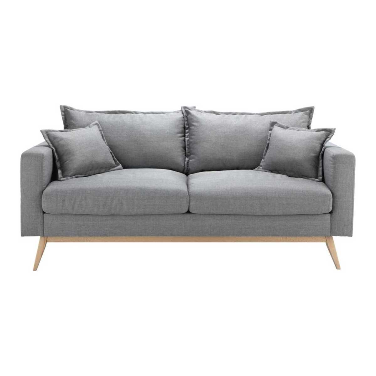 Scandinavian 3-Seater Light Grey Sofa Duke – image 1