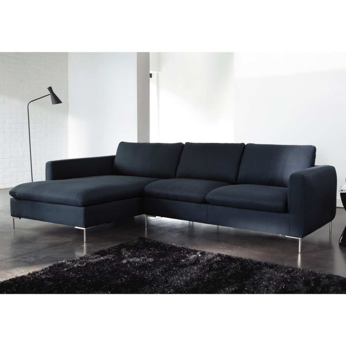 5-Seater Fabric Left Corner Sofa in Midnight Blue City – image 4