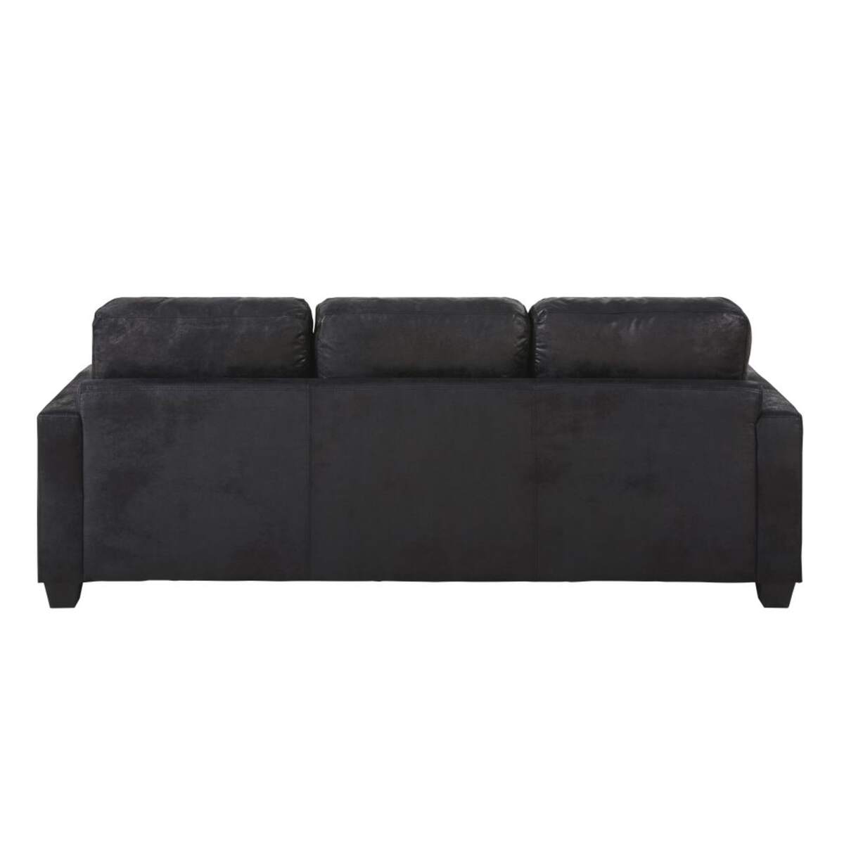 Black 3/4 Seater Microsuede LHF Corner Sofa Philadelphie – image 2