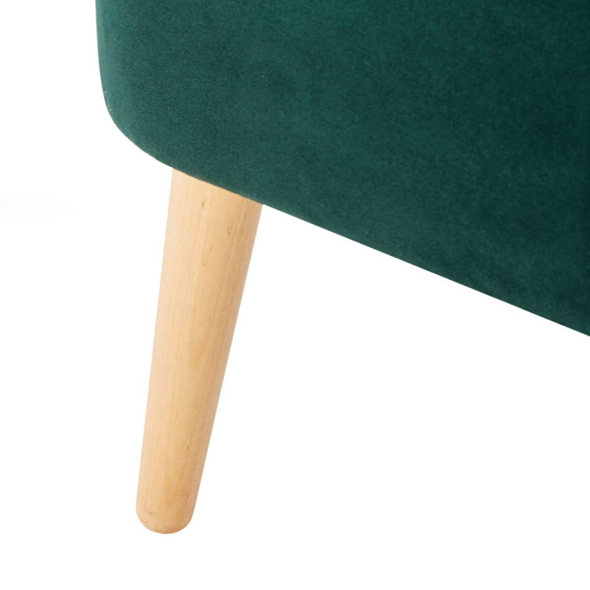 Green Vintage 2-Seater Velvet Sofa Leon – image 5