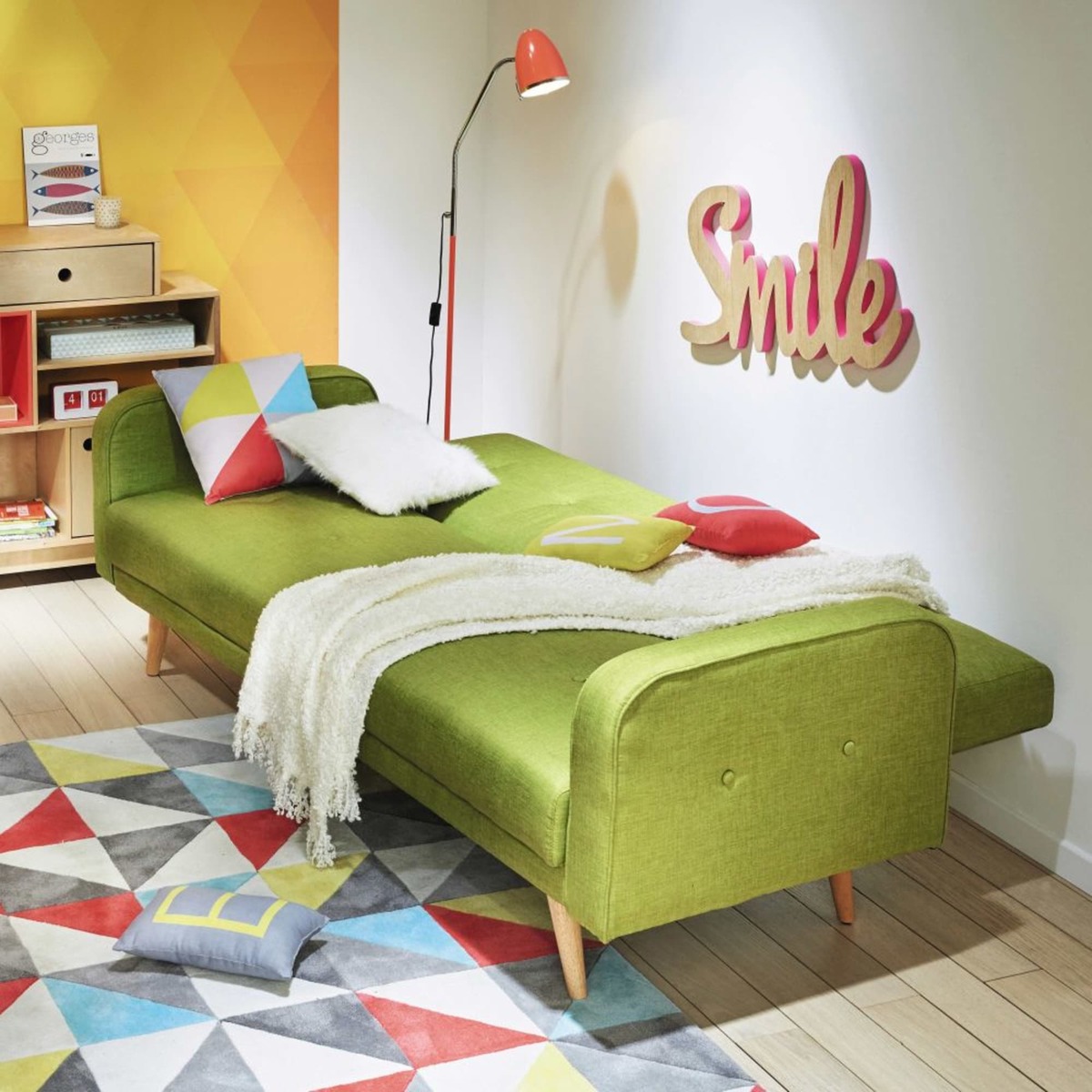 Lime Green 3-Seater Clic Clac Sofa Bed Broadway – image 12