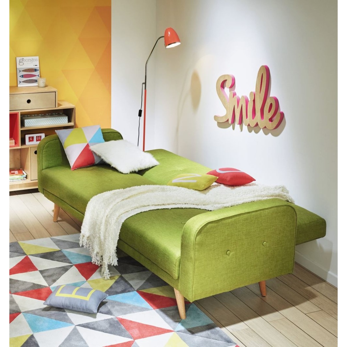 Lime Green 3-Seater Clic Clac Sofa Bed Broadway – image 4