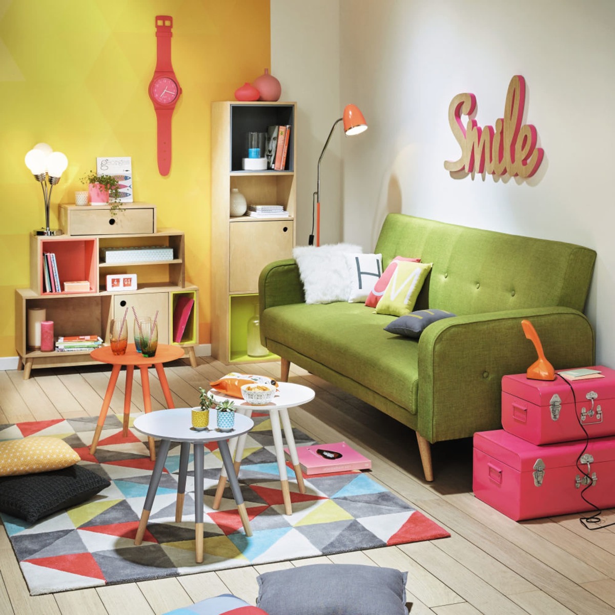 Lime Green 3-Seater Clic Clac Sofa Bed Broadway – image 5