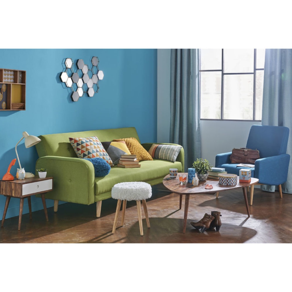 Lime Green 3-Seater Clic Clac Sofa Bed Broadway – image 6